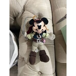 Disney Parks Mickey Mouse Jack Sparrow Pirates of the Caribbean‎ Plush 11" new